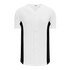 Athletic Knit Full Button Baseball Jersey with Contrast Mesh Inserts (BA1890)